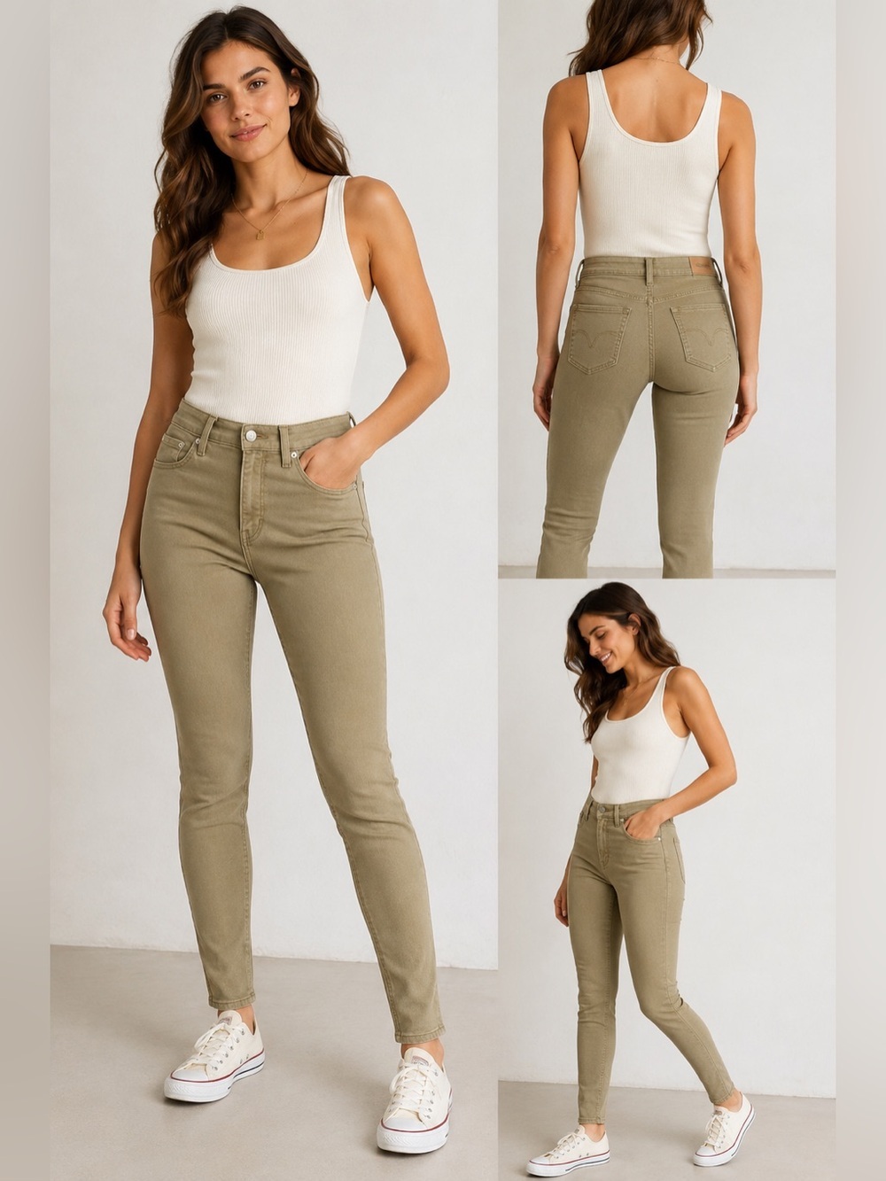 Levi’s 721 High Rise Skinny Jeans Safari Beige 30